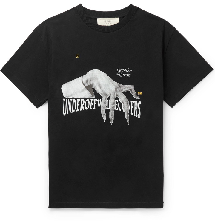 Photo: Off-White - Undercover Printed Cotton-Jersey T-Shirt - Black