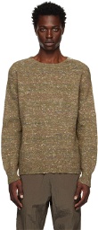 RANRA Khaki Shoulder-Zip Sweater
