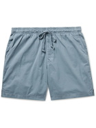 SAVE KHAKI UNITED - Easy Cotton-Twill Drawstring Shorts - Blue