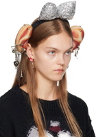 Doublet Silver & Beige Ear Headband