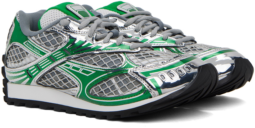 スニーカー BOTTEGA VENETA Women Sneakers 778161 VBSDH BOTTEGA VENETA DO Bottega Veneta Women's Orbit Silver / Parakeet / Optic White