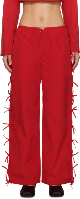 Photo: Sandy Liang Red Poppet Track Pants
