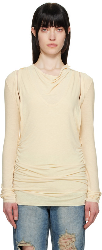 Photo: OPEN YY Yellow Convertible Bolero T-shirt