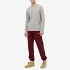 Sporty & Rich Men's Classic Logo Sweat Pant in Burgundy/Gold Embroidery