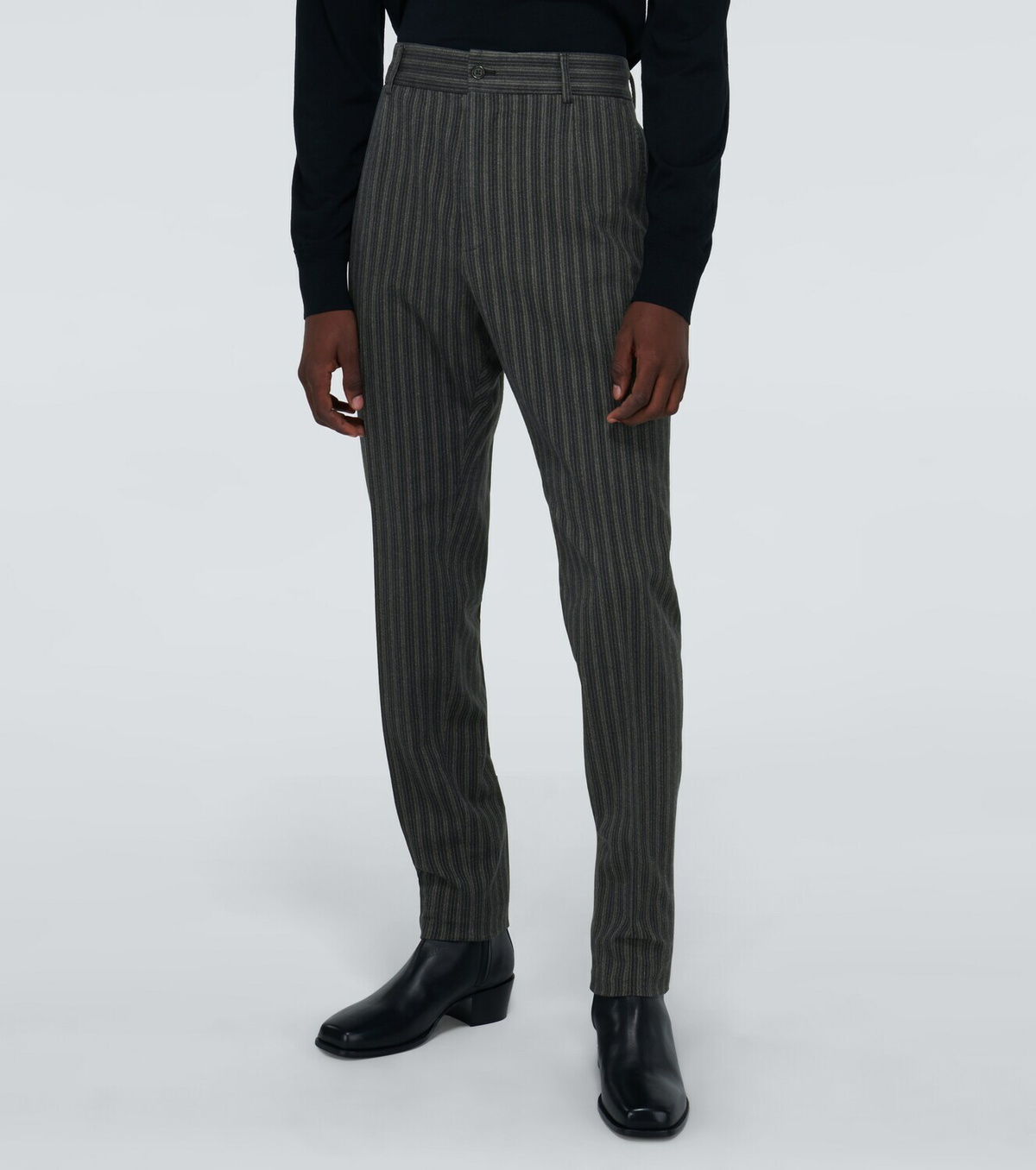 Dolce & Gabbana Black Cotton Chino Formal Pants