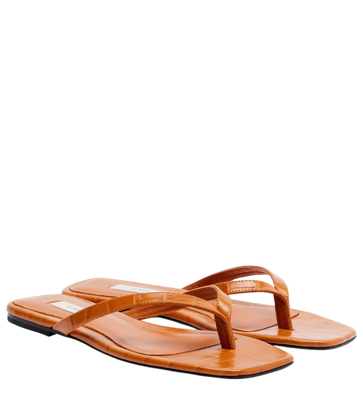 Photo: Toteme Croc-effect leather thong sandals