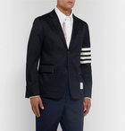 Thom Browne - Midnight-Blue Slim-Fit Unstructured Striped Cotton-Twill Blazer - Navy