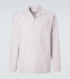 Umit Benan Havana striped linen and cotton shirt