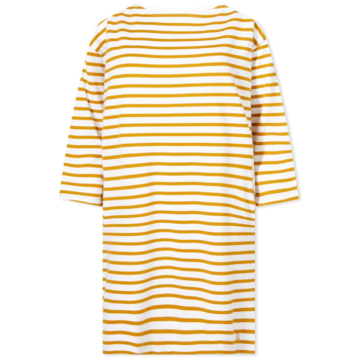 Photo: Armor-Lux Women's Stripe Dress in White/Curry