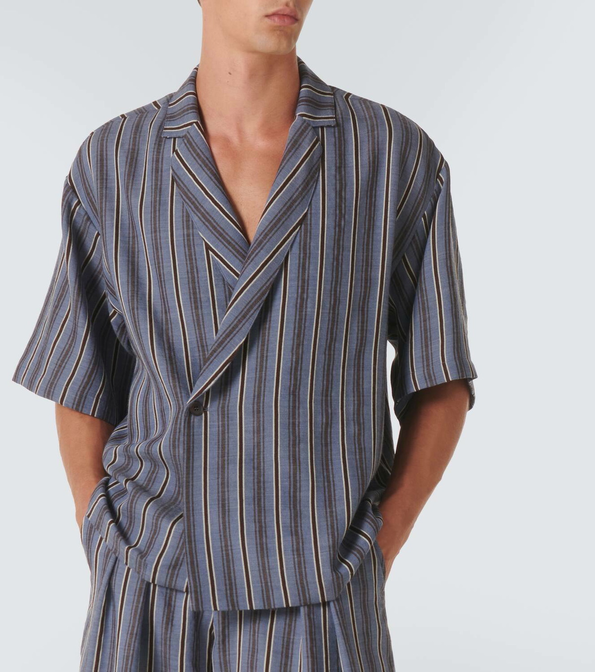 King & Tuckfield Striped virgin wool shirt