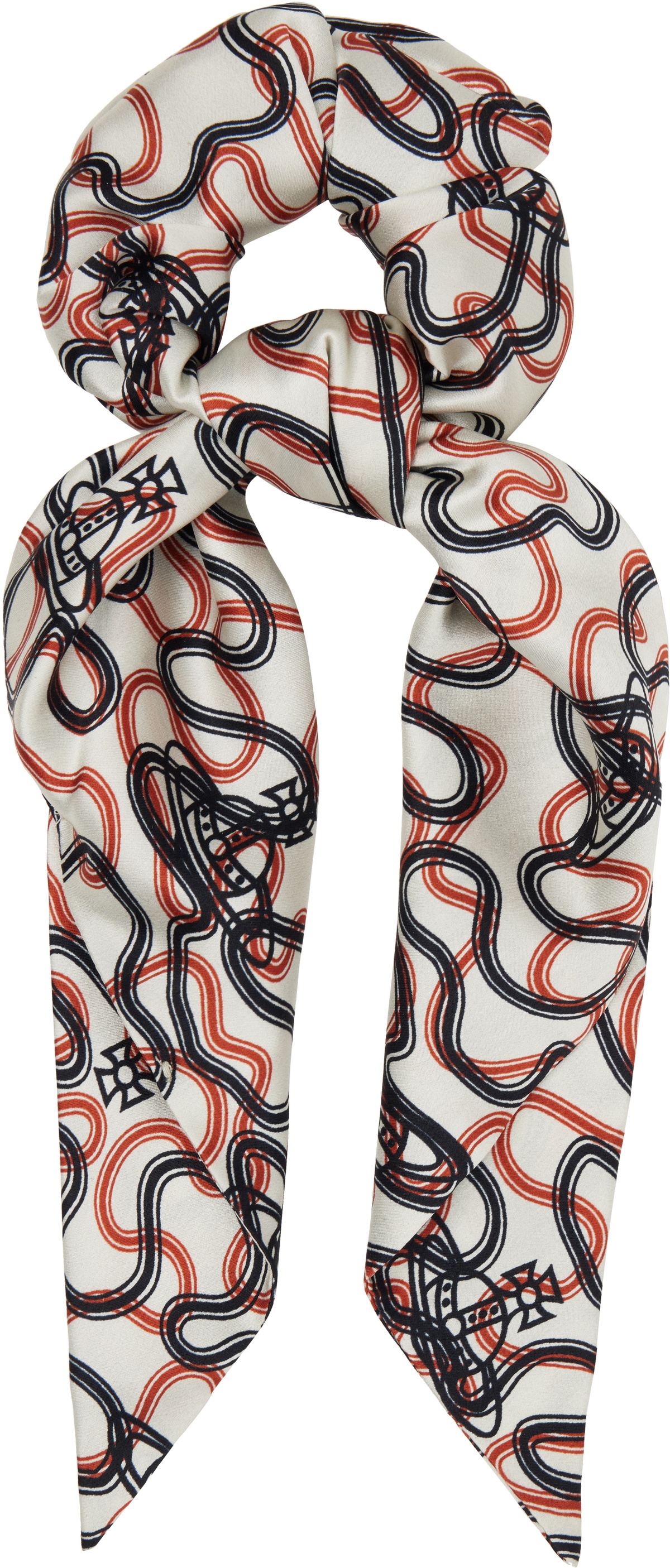 Vivienne Westwood White Wiggle Large Scrunchie