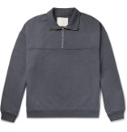 Jeanerica - Fleece-Back Organic Cotton-Jersey Half-Zip Sweatshirt - Gray