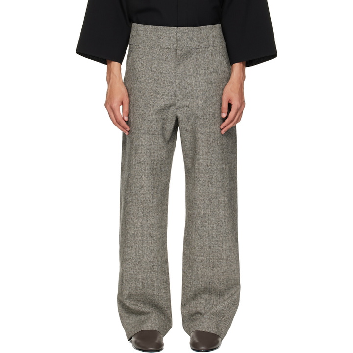 Photo: Fear of God Gray Mouline Wool Casual Flat Front Trousers