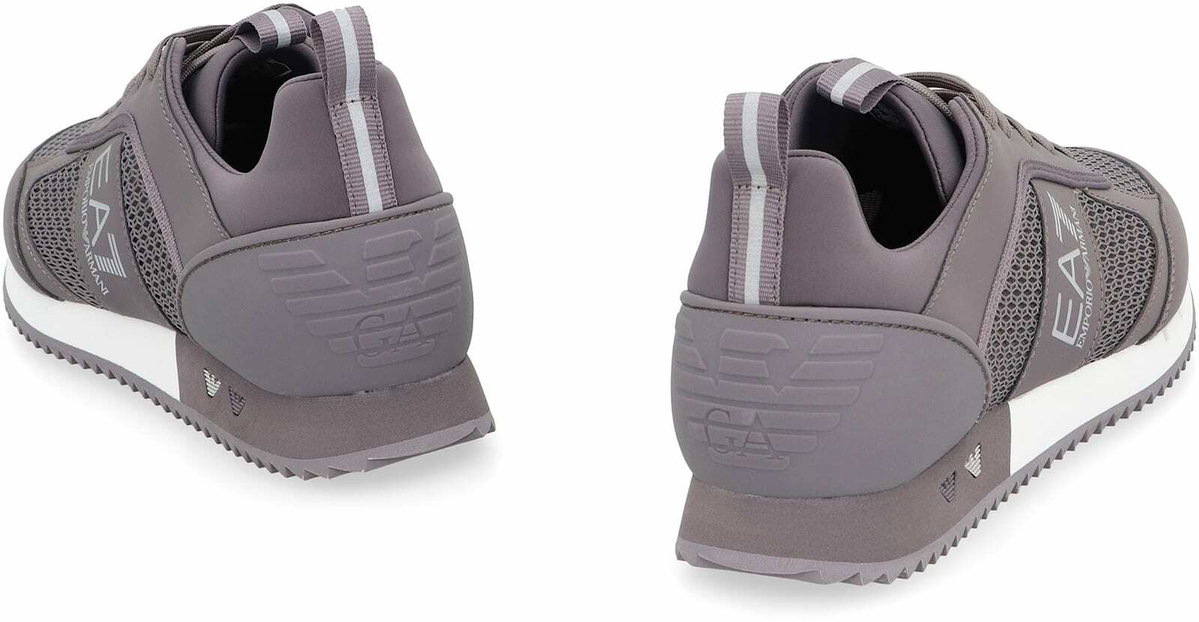 EA7 Mesh And Vegan Leather Low-top Sneakers