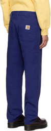 Carhartt Work In Progress Blue Single Knee Trousers