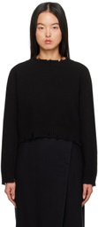Youth Black Damaged Sweater