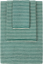 Tekla Green Striped Towel Set, 3 pcs