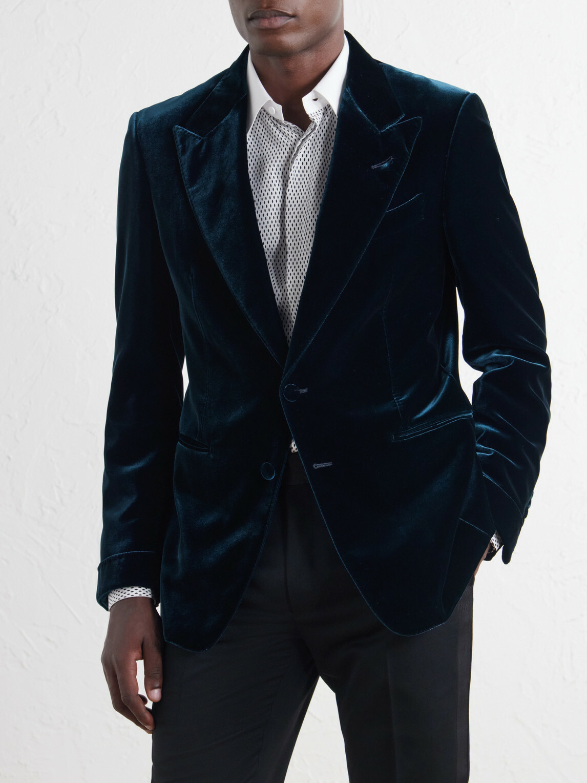 TOM FORD - Shelton Velvet Tuxedo Jacket - Green