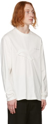 Feng Chen Wang White Double Collar Long Sleeve T-Shirt