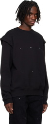 HELIOT EMIL Black Outline Logo Sweatshirt
