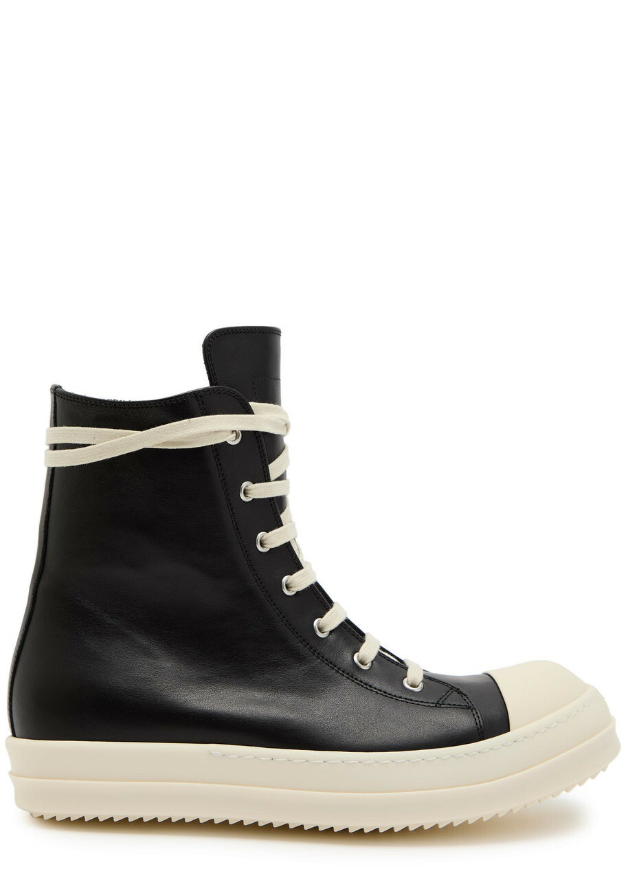 Rick Owens Leather Sneakers Black
