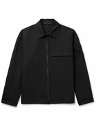 Stone Island - Ghost Logo-Appliquéd Wool Overshirt - Black