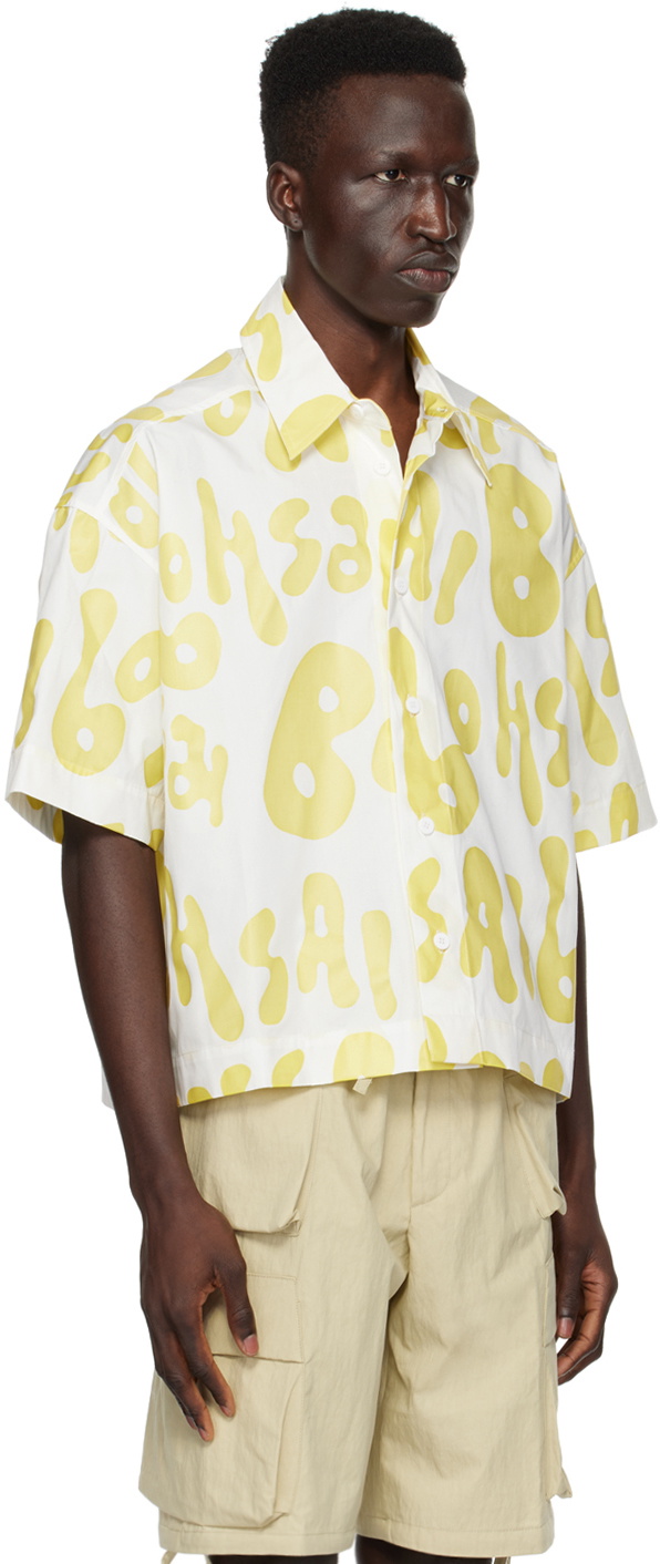 Bonsai White & Yellow Printed Shirt
