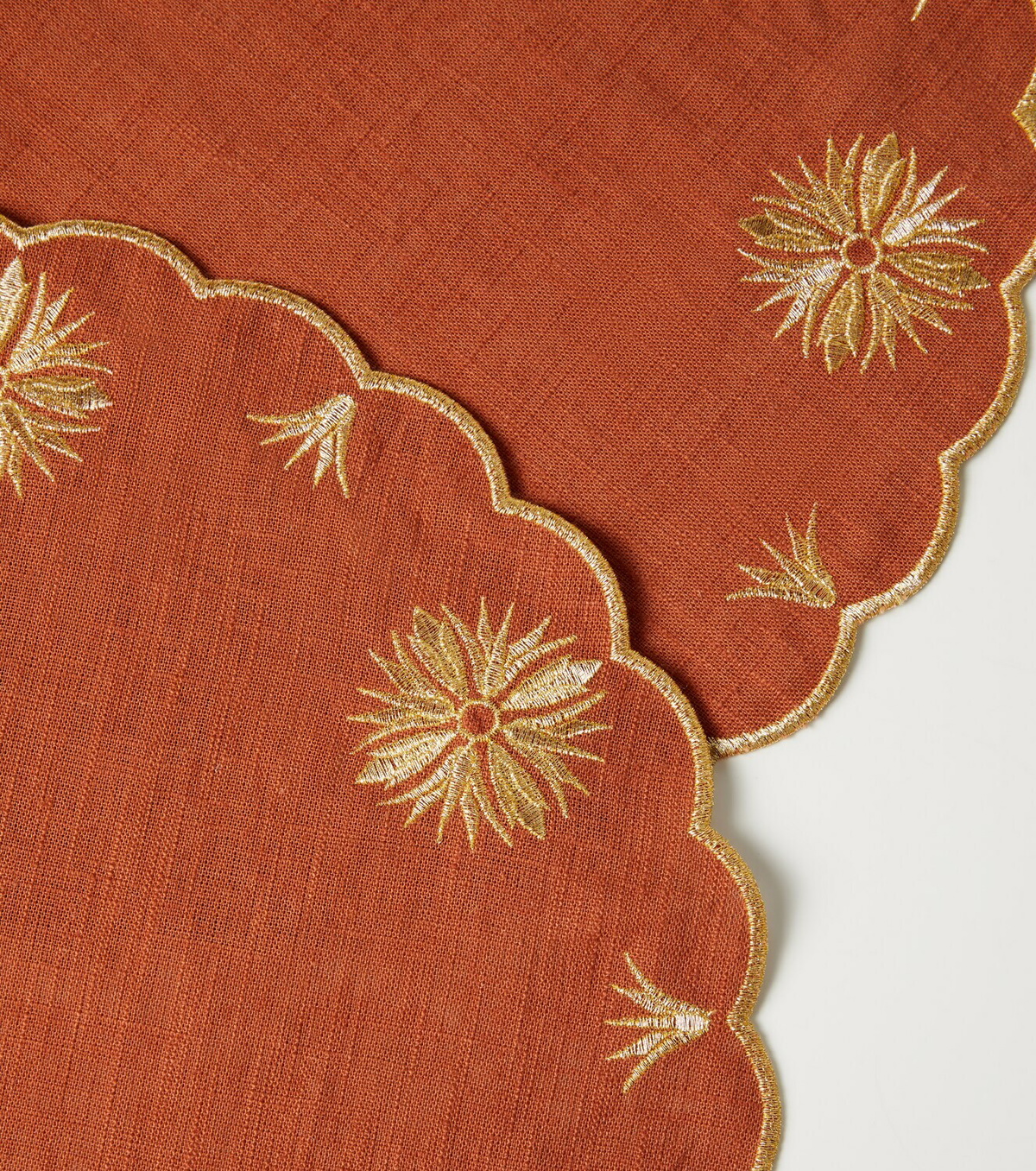 Cabana Terracotta set of 2 linen and cotton placemats