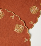 Cabana Terracotta set of 2 linen and cotton placemats
