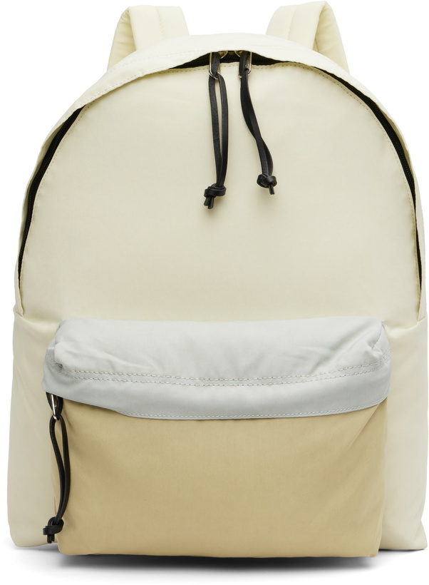 Photo: AURALEE Off-White & Beige AETA Edition Backpack