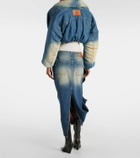 Y/Project Cropped denim puffer jacket