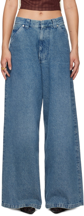 Photo: AMBUSH Blue Baggy Jeans