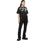 Diesel Black Distressed Flocked Logo T-shirt