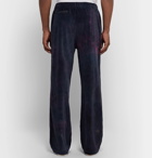 Needles - Tie-Dyed Cotton-Blend Velour Track Pants - Blue