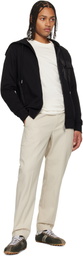 Moncler Black Cotton Blend Zip-Up Hoodie