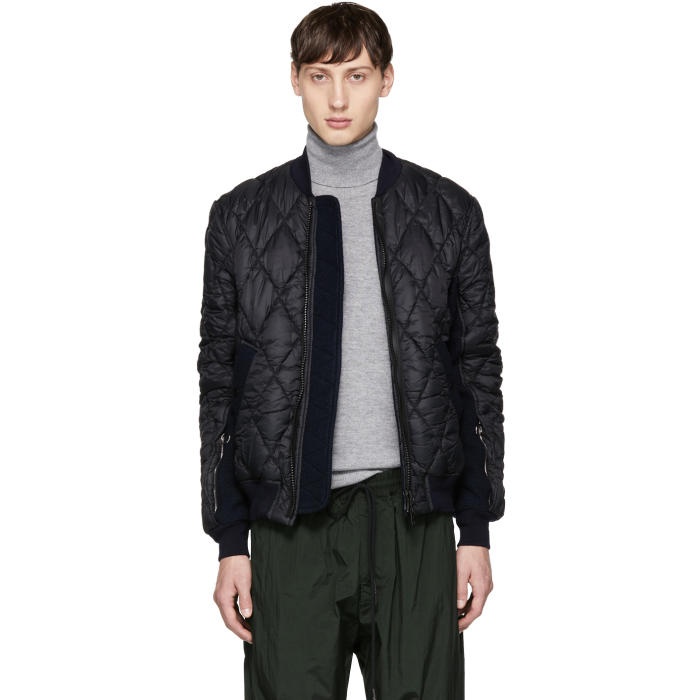 Photo: Tim Coppens Black Quilted MA-1 Bomber
