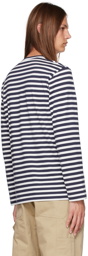 Comme des Garçons Play Navy & White Invader Edition Long Sleeve T-Shirt