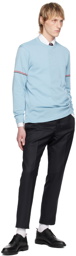 Thom Browne Blue Stripe Long Sleeve T-Shirt