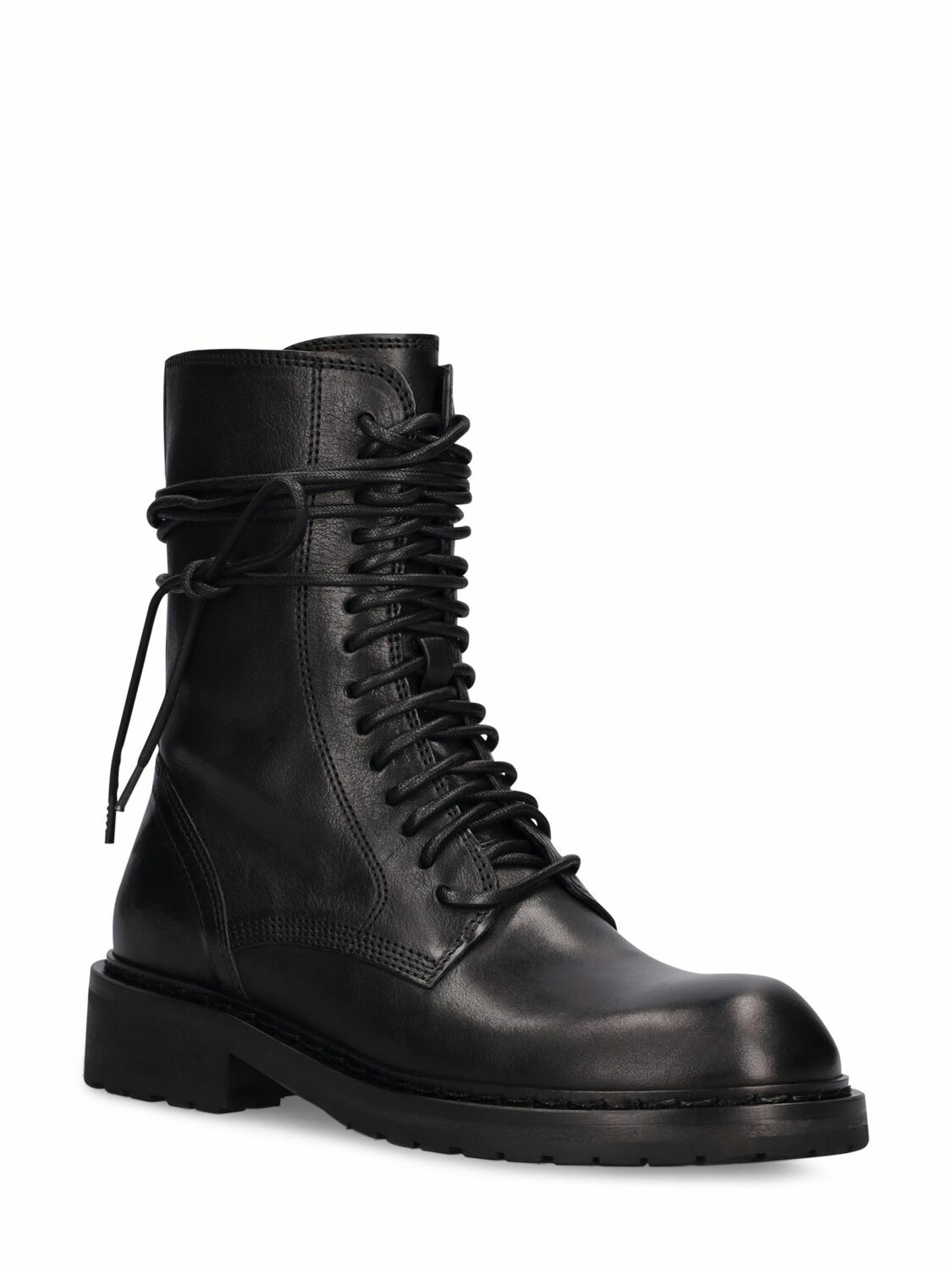 【メール便送料無料対応可】 ANN DEMEULEMEESTER Ann Boots Combat Leather Danny 40mm 靴