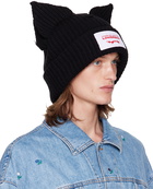 Charles Jeffrey Loverboy Black Supersized Chunky Ears Beanie