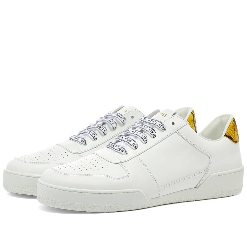 Versace Gold Heel Tab Tennis Sneaker Versace Underwear