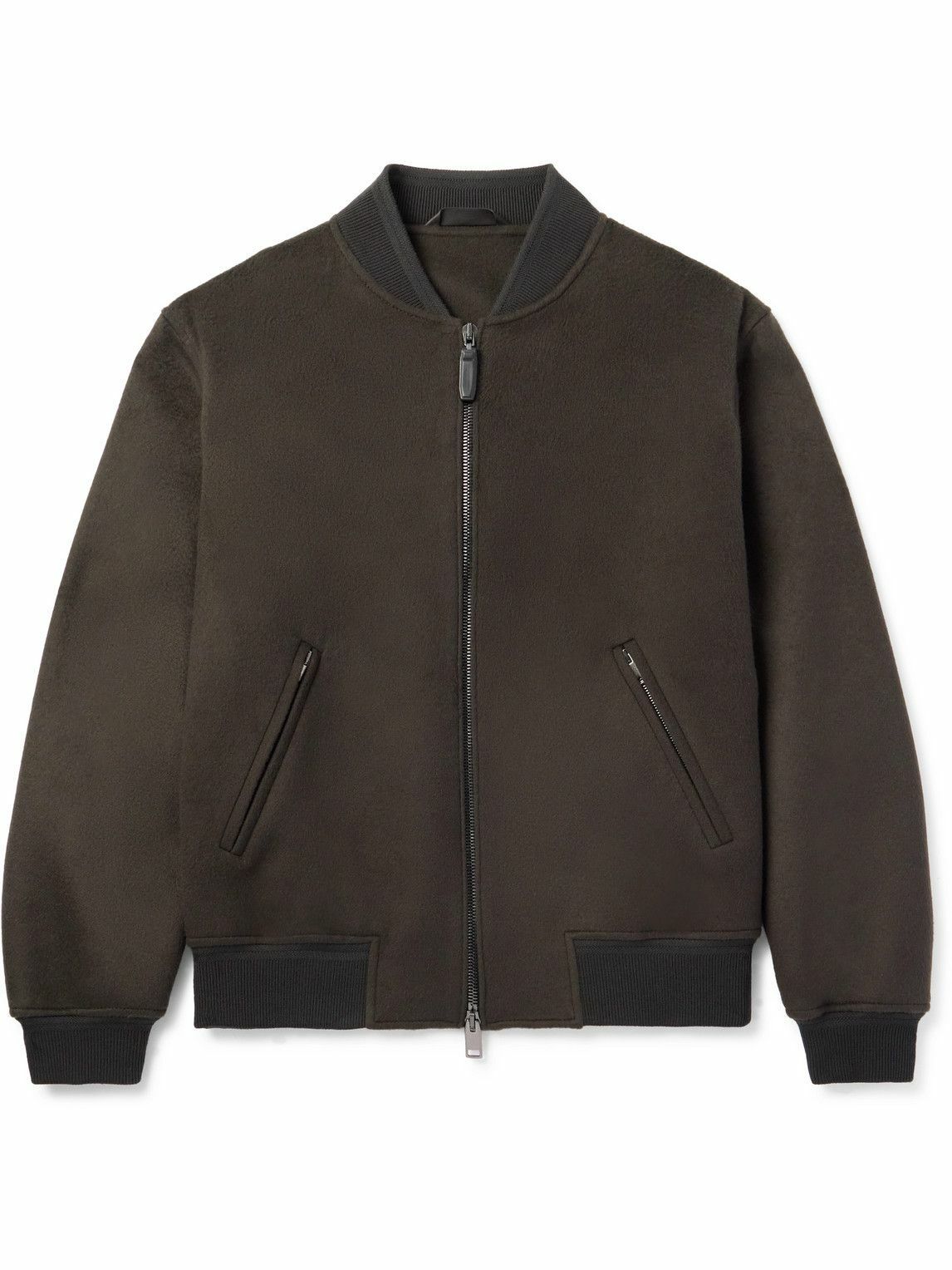 Brioni グレー ボンバージャケット BRIONI Linen-Blend Bomber Jacket for Men | MR PORTER