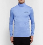 Raf Simons - Slim-Fit Printed Stretch-Jersey Rollneck T-Shirt - Men - Light blue
