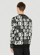 Jacquard Logo Sweater in Black