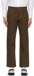 Carlota Barrera Brown Straight-Leg Jeans