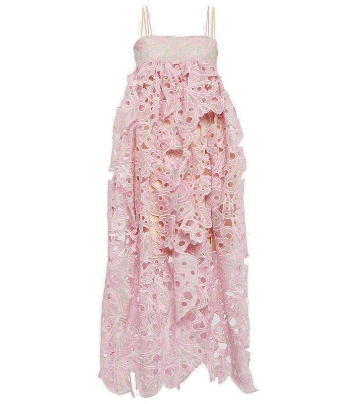 Photo: Susan Fang Printed broderie anglaise maxi dress