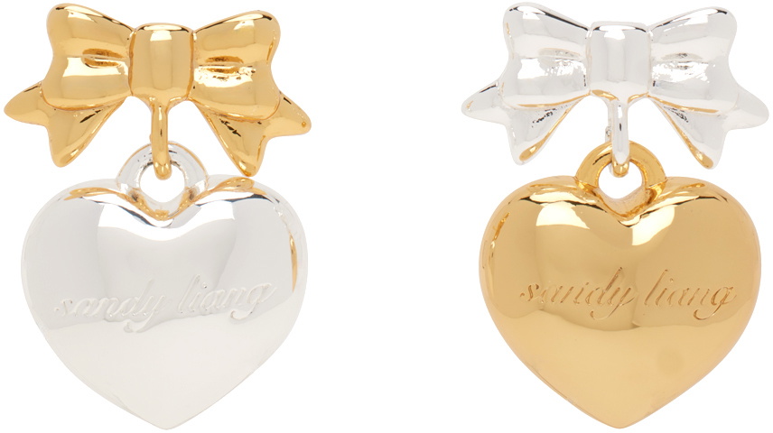 【関税・送料込】SANDY LIANGシルバー&ゴールドBallerinaピアス Sandy Liang Silver & Gold Ballerina Earrings Sandy Liang