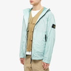 Stone Island Men's Crinkle Reps Hooded Jacket in Sky Blue