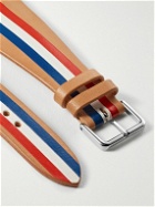 laCalifornienne - Liberty Striped Leather Watch Strap - Brown