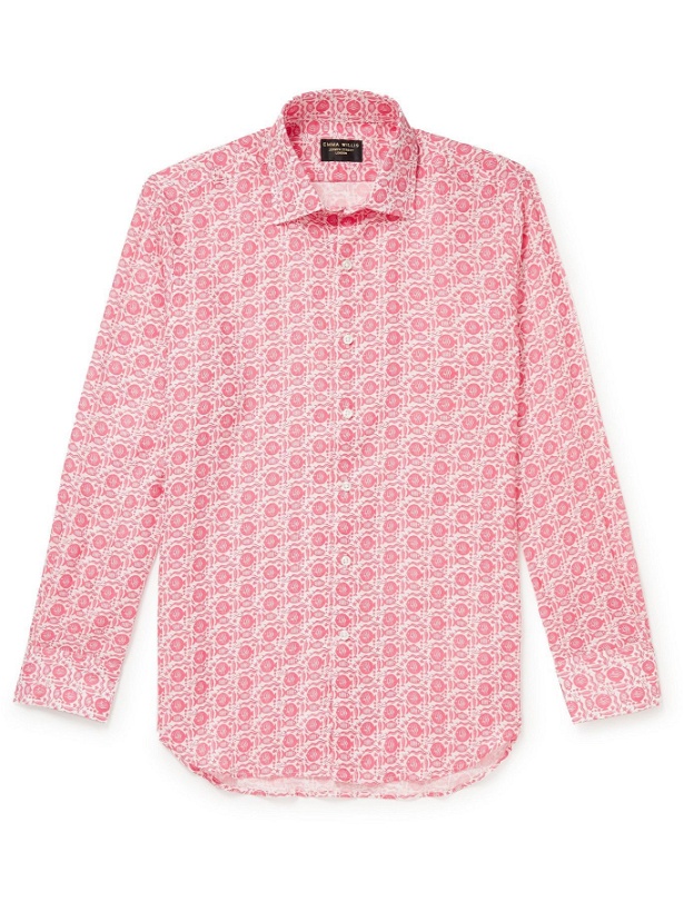 Photo: Emma Willis - Printed Linen Shirt - Pink